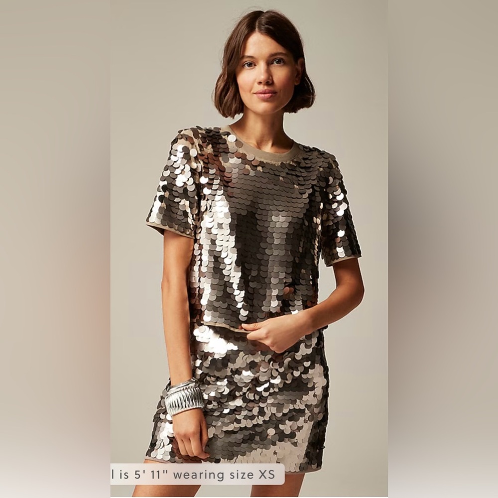 J.Crew Collection NWT Collection sequin-embellished T-shirt